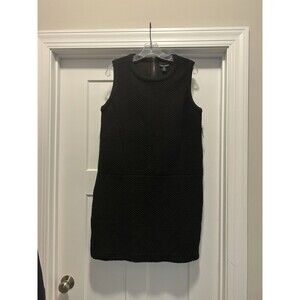 CYNTHIA ROWLEY BLACK QUILTED Knit Sheath DRESS WOMENS SIZE 12 City Modern Office